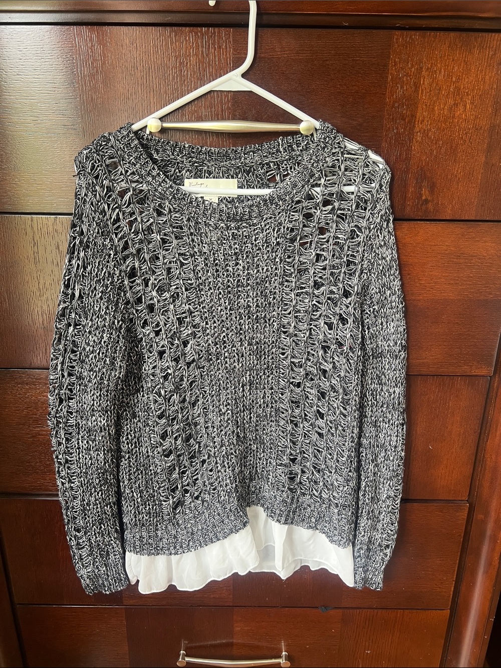 Vintage Havana Speckled chiffon sweater